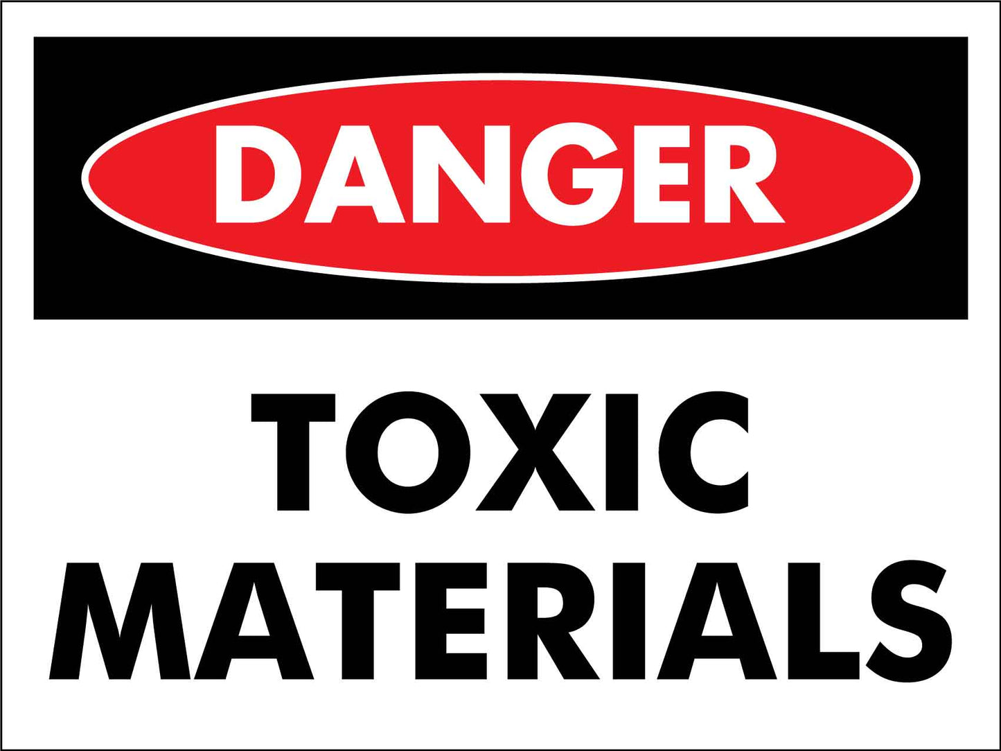 Danger Toxic Materials Sign - New Signs