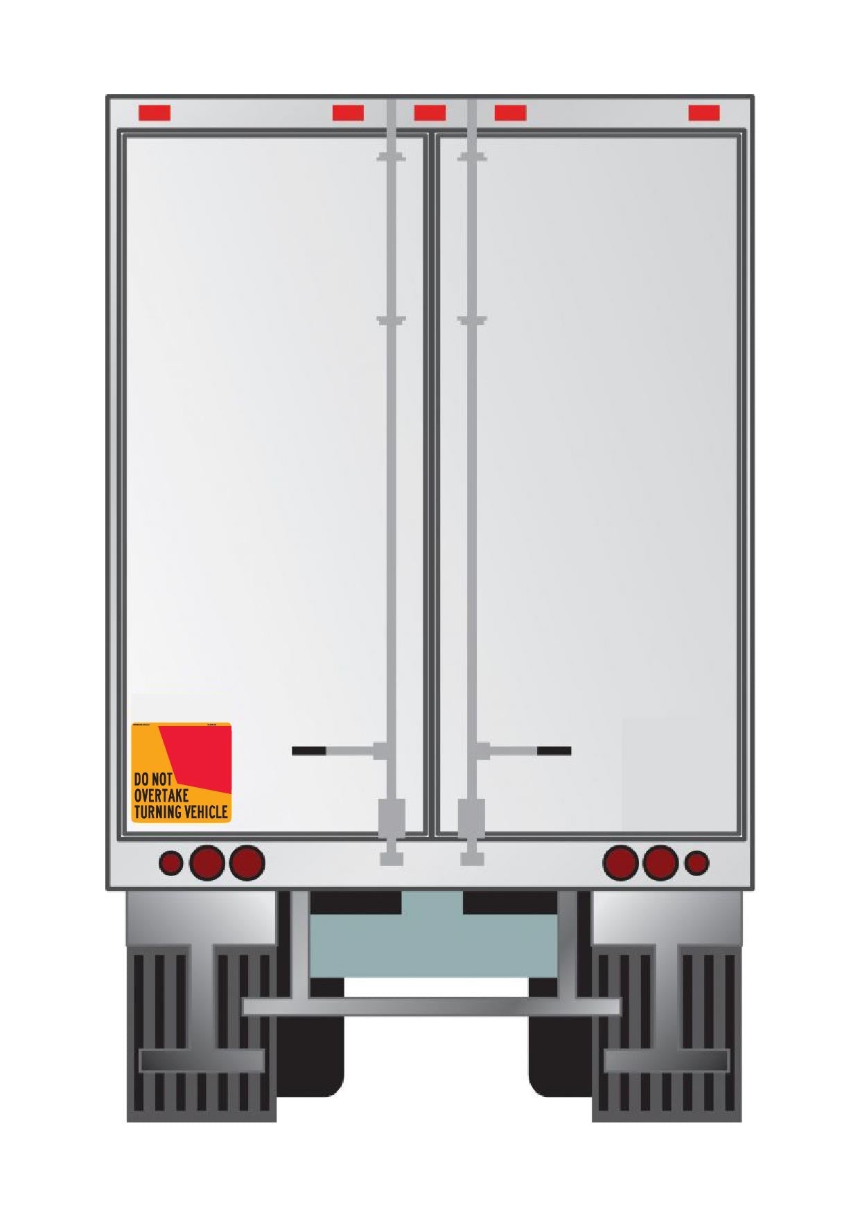 Do Not Overtake Turning Vehicle (Left Hand Side Only) 300mm Reflective Sign - New Signs