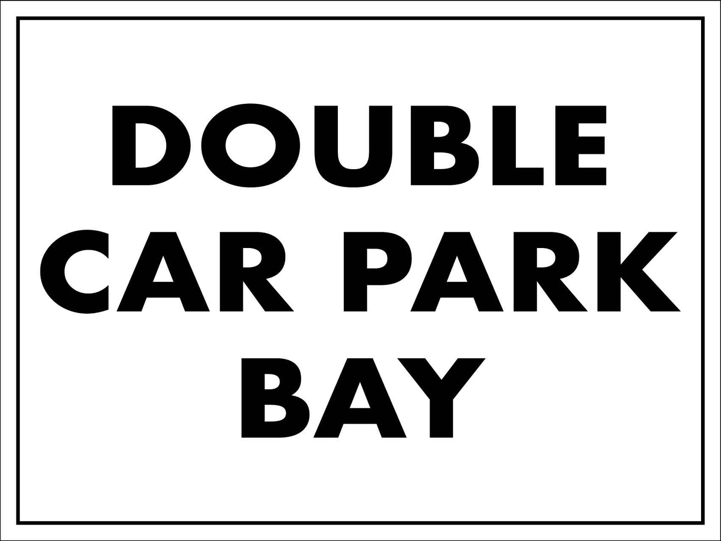 Double Car Park Bay Sign - New Signs