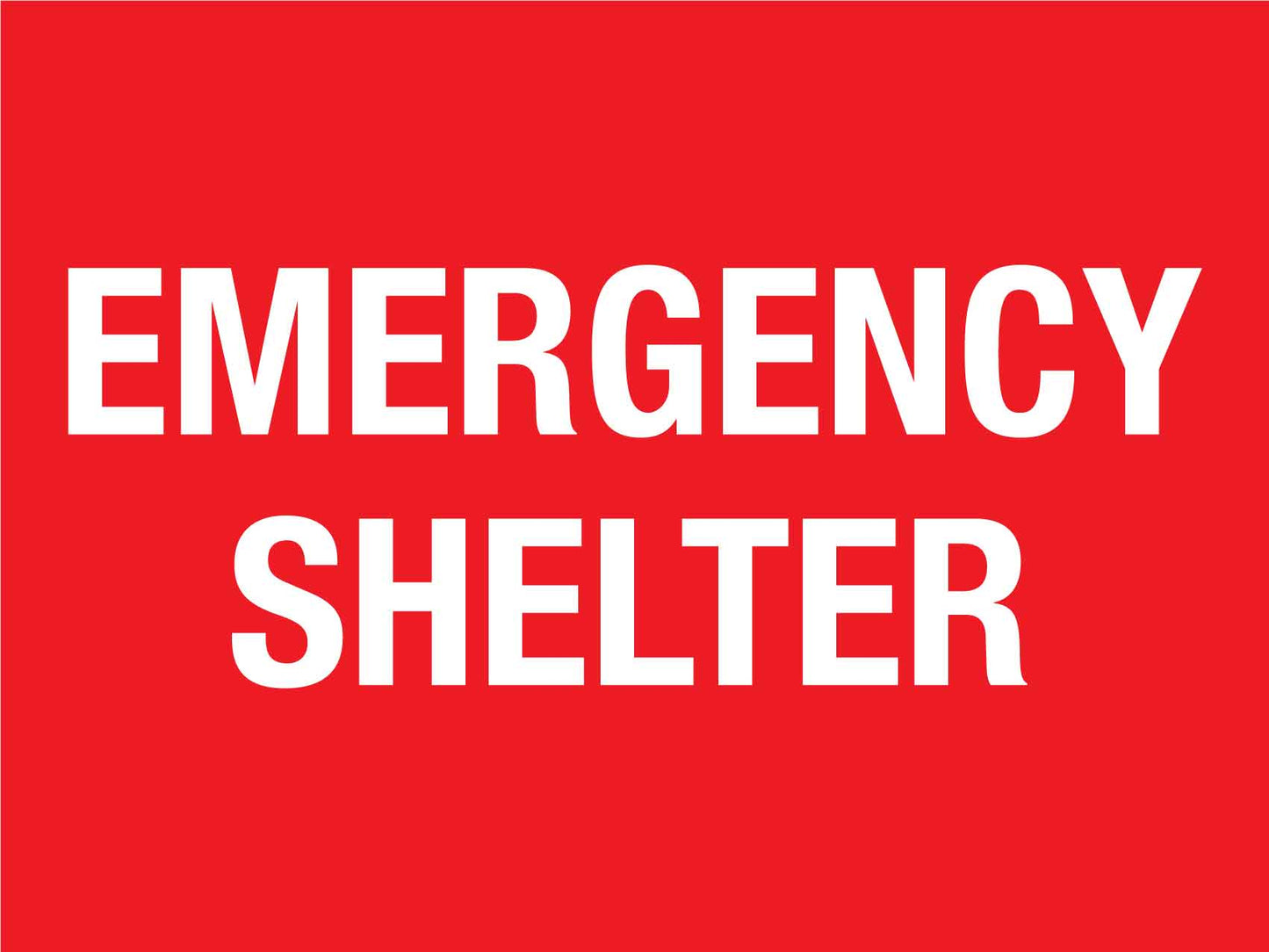 Emergency Shelter Sign - New Signs