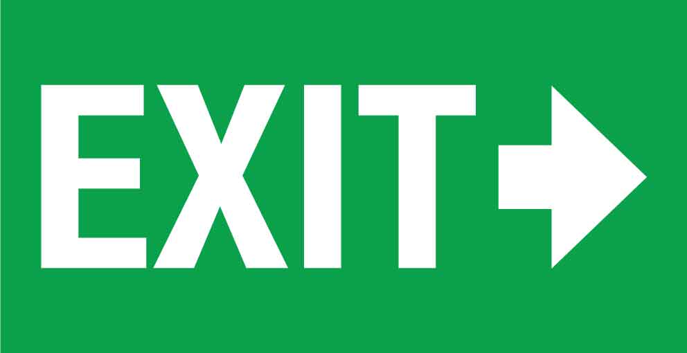 Exit Right Arrow Small Sign - New Signs