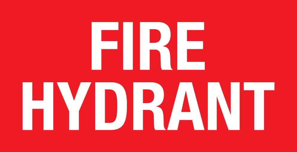 Fire Hydrant Small Sign - New Signs