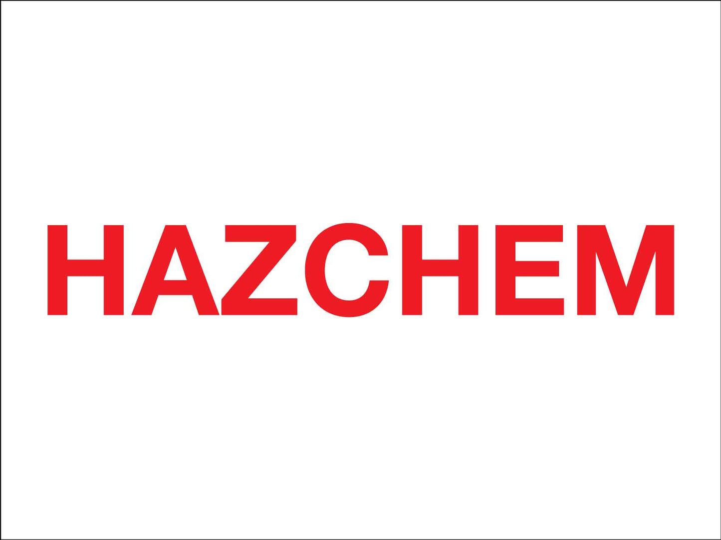 Hazchem Sign - New Signs
