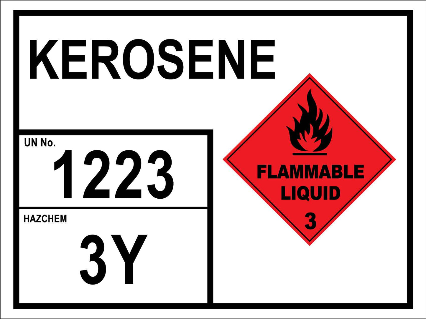 Kerosene 1223 3Y Sign - New Signs