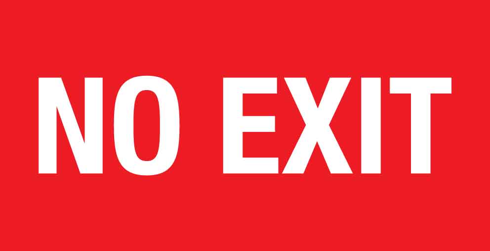 No Exit Small Sign - New Signs