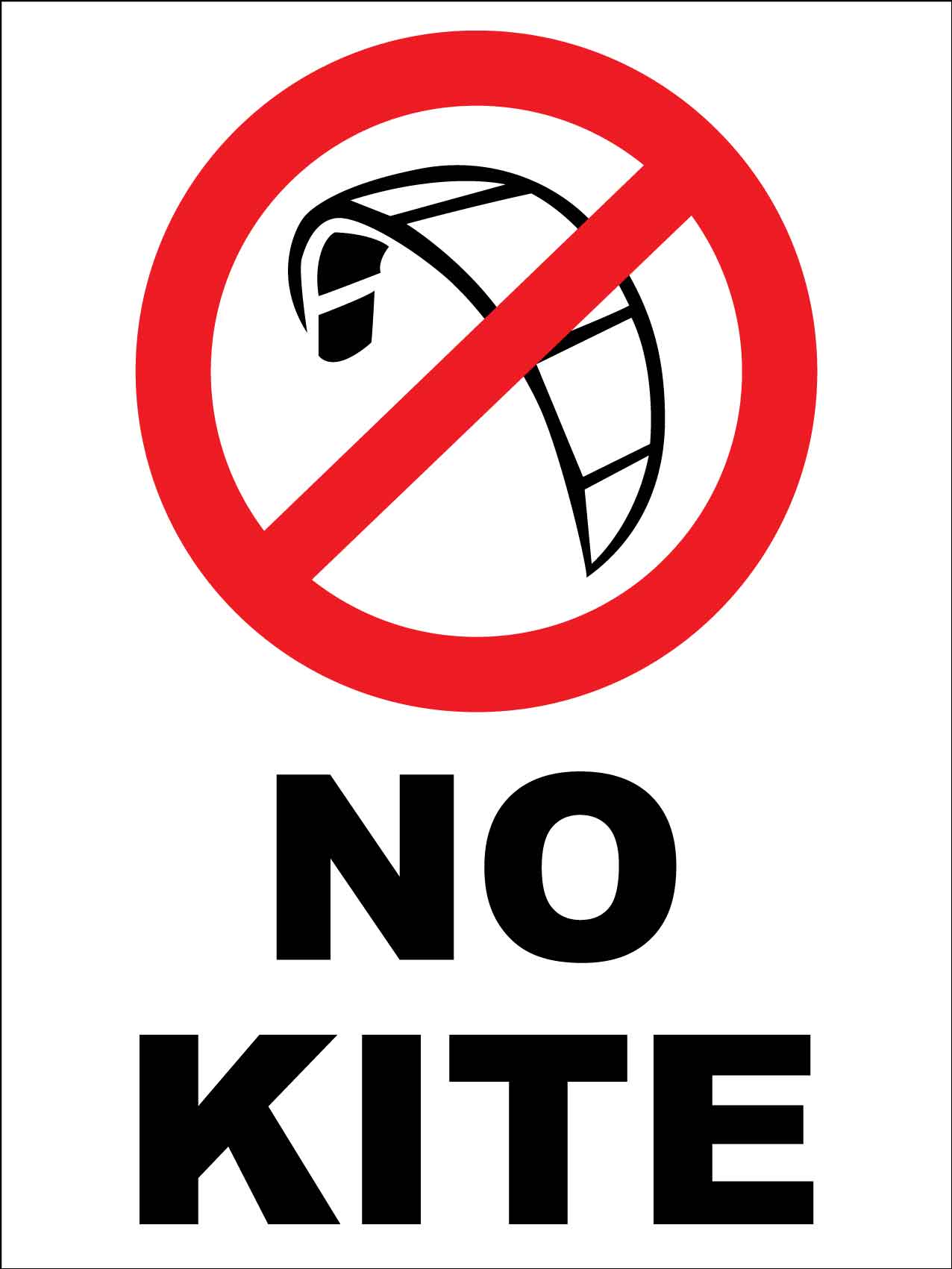 No Kite Surfing Sign - New Signs