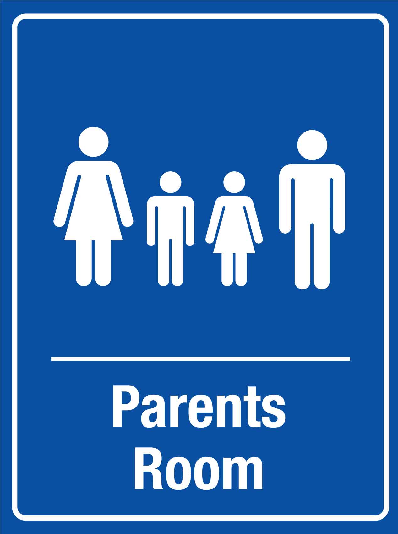 Parents Room Blue Sign - New Signs
