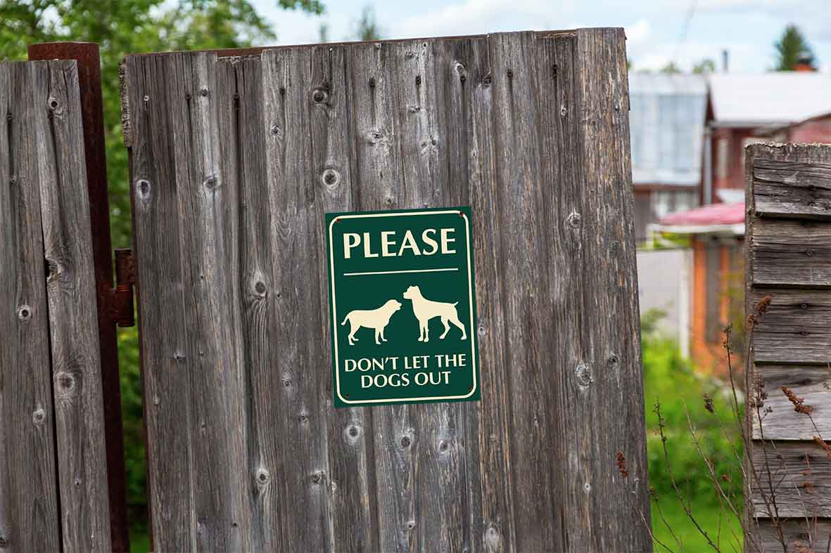 Please Don't Let The Dogs Out Sign - New Signs