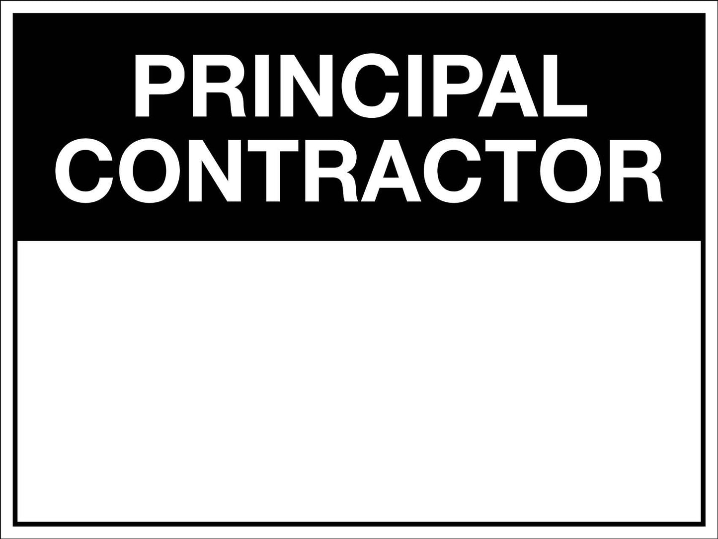 Principal Contractor Sign - New Signs