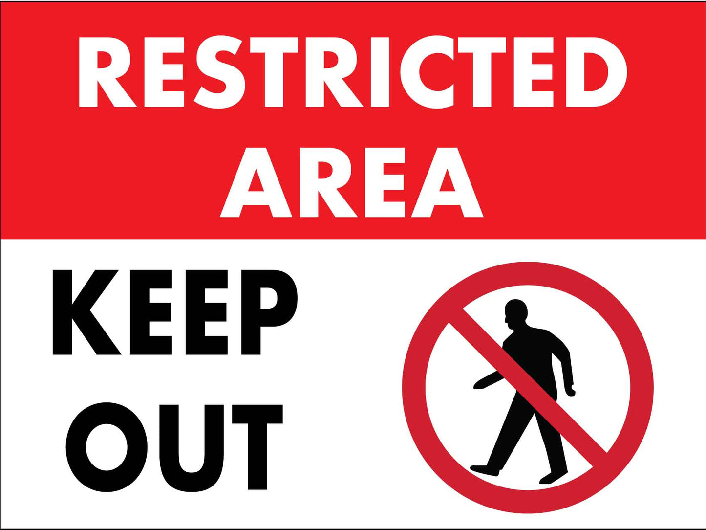 Restricted Area Keep Out Sign - New Signs
