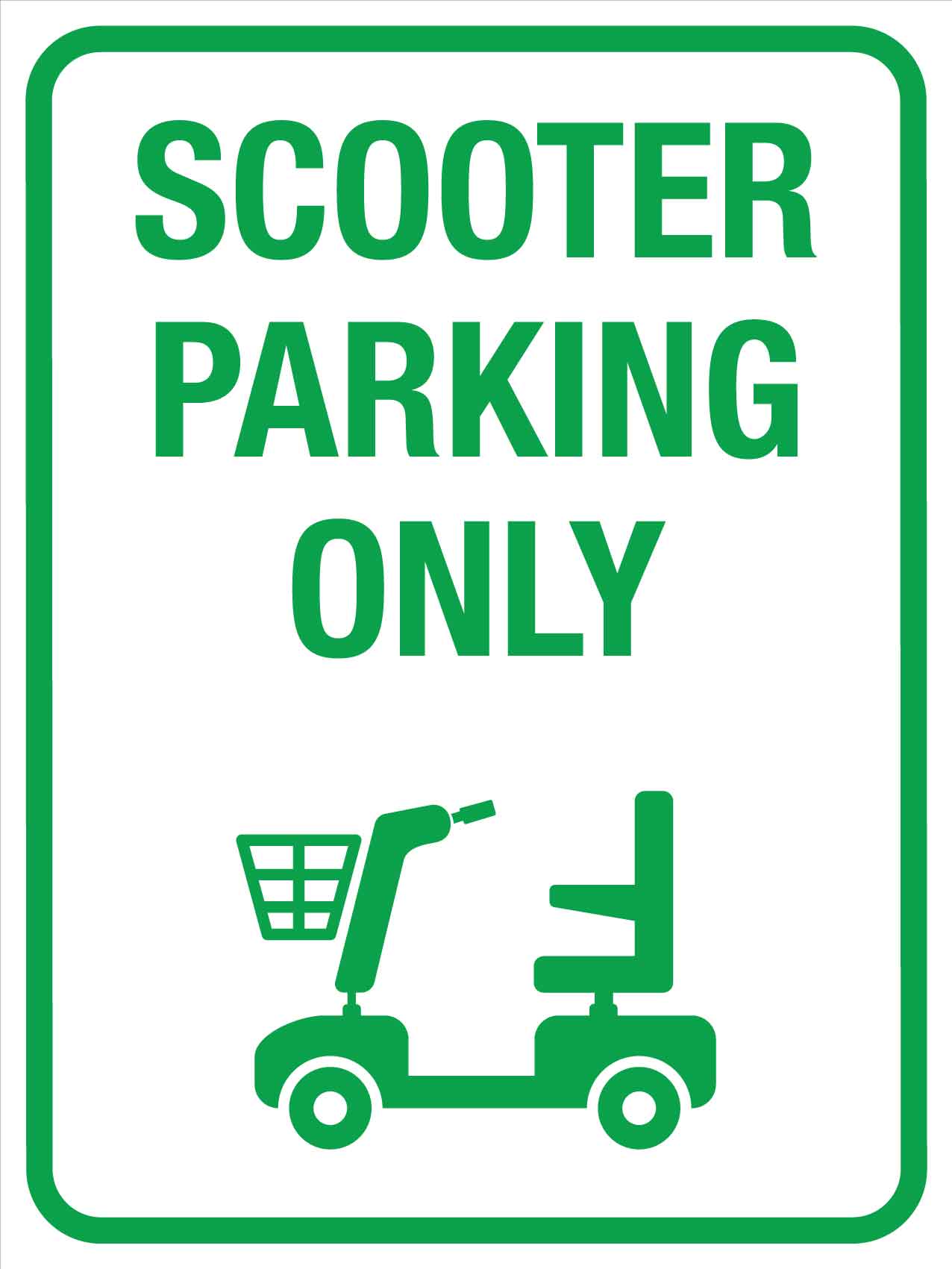 Scooter Parking Only Sign - New Signs