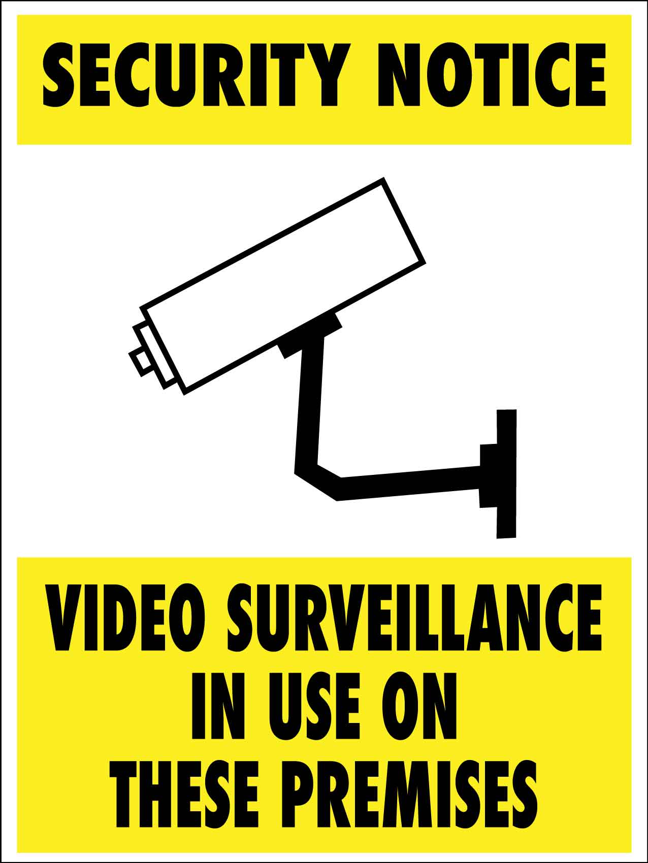 Security Notice Video Surveillance In Use On These Premises Sign - New Signs