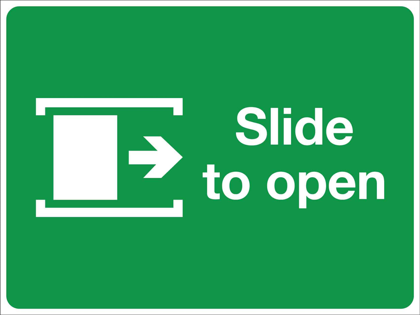 Slide to Open (Right Arrow) Sign - New Signs