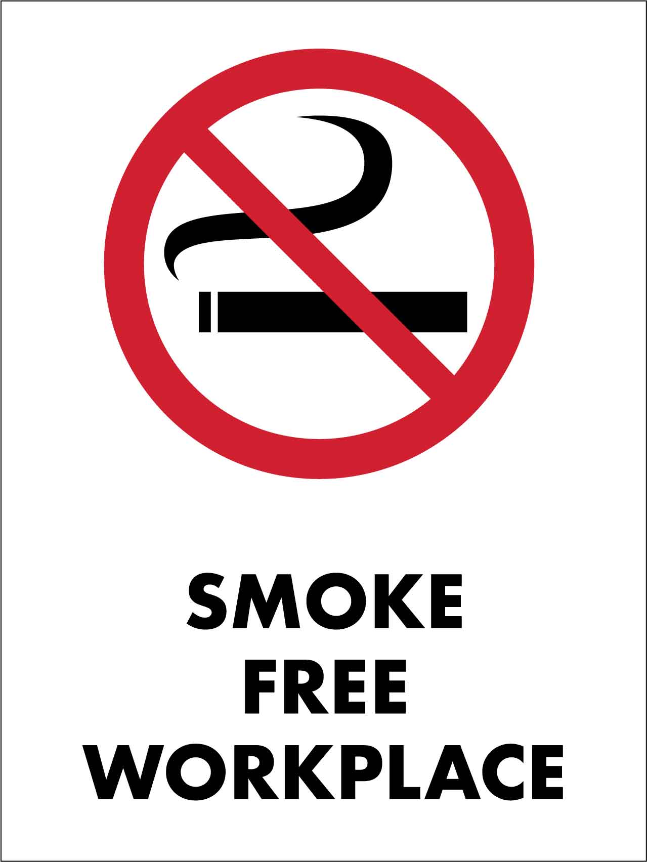 Smoke Free Workplace Sign - New Signs