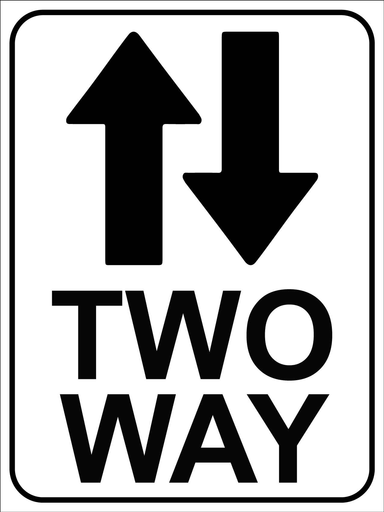 Two Way Traffic Arrows Sign - New Signs