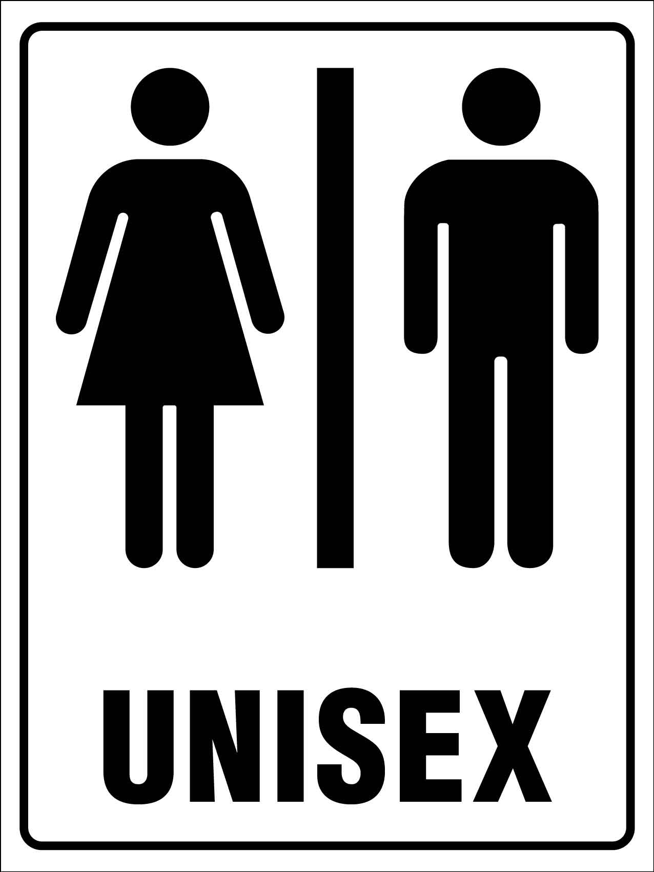 Unisex Toilet Symbol Sign - New Signs