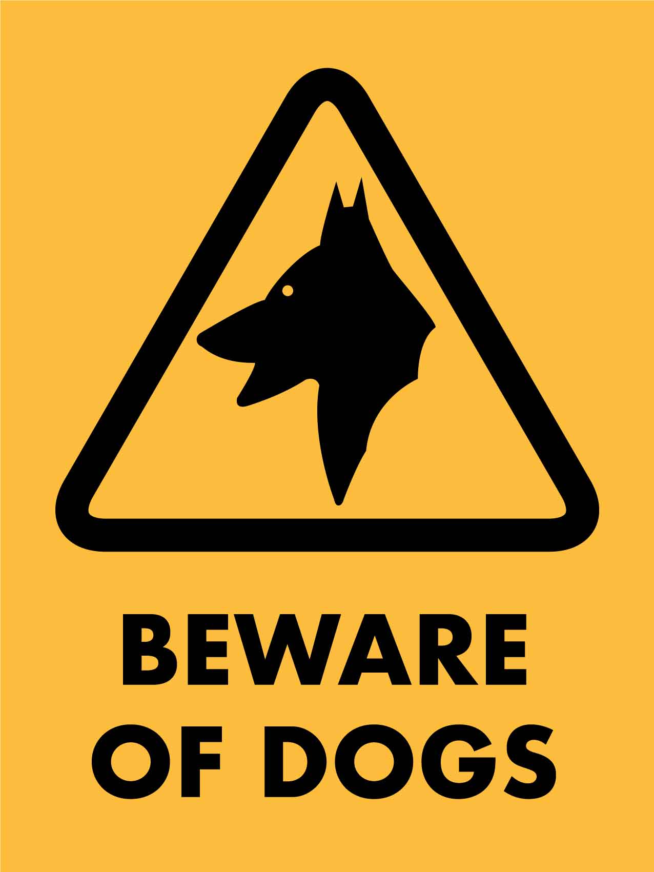 Warning Beware Of Dogs Sign - New Signs