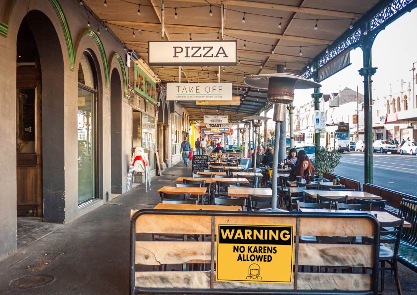 Warning No Karens Allowed Sign - New Signs