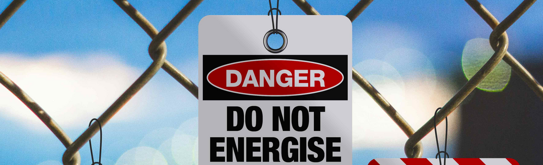 Danger Do Not Energise Lock Out Tag on Fence