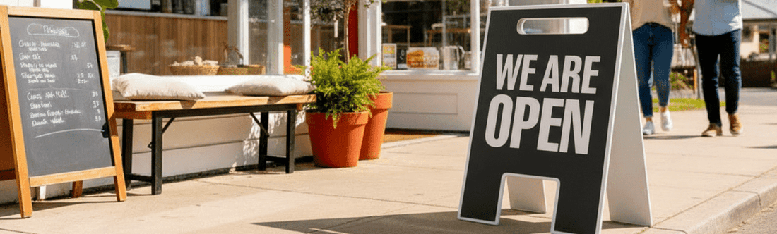 Custom Corflute A-Frame Signs with Handle – Portable and Durable - New Signs