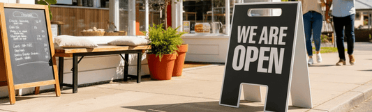 Custom Corflute A-Frame Signs with Handle – Portable and Durable - New Signs