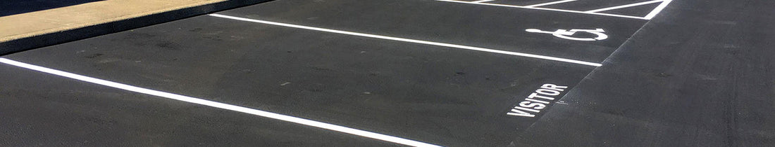 Car Park with stencil signs applied