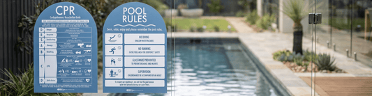 Safety Meets Style: Premium Pool Safety Sign Range - New Signs