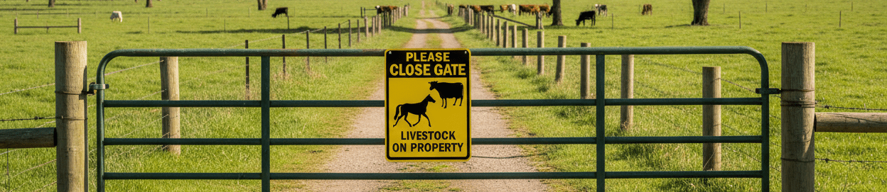 Shut the Gate Signs: Essential Signage for Aussie Properties – New Signs