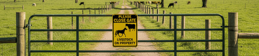 Shut the Gate Signs: Essential Signage for Australian Properties - New Signs