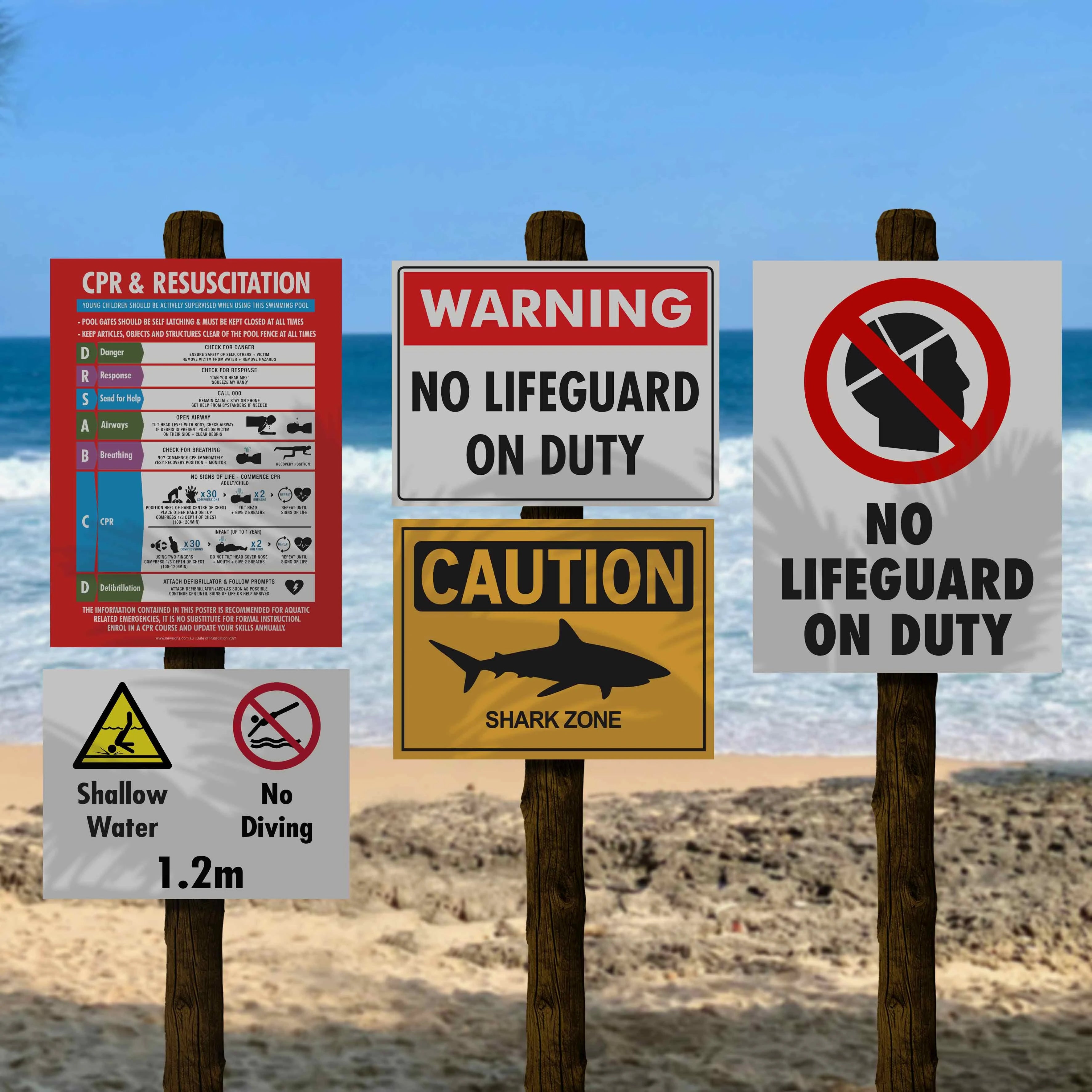 Beach Signs Beach Safety Signage New Signs