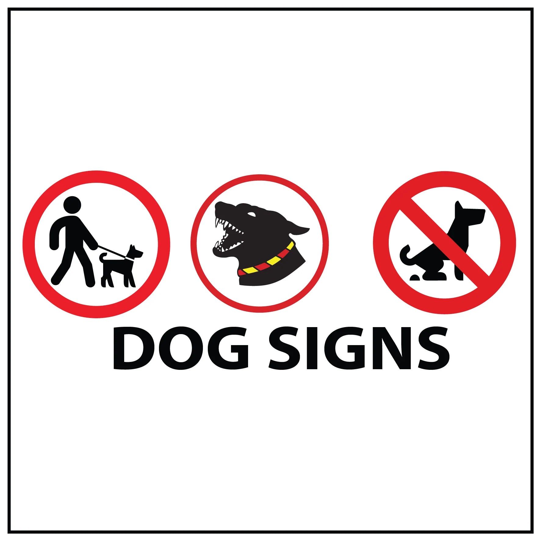 Attention Au Chien (Beware of Dog) Signs or Sticker