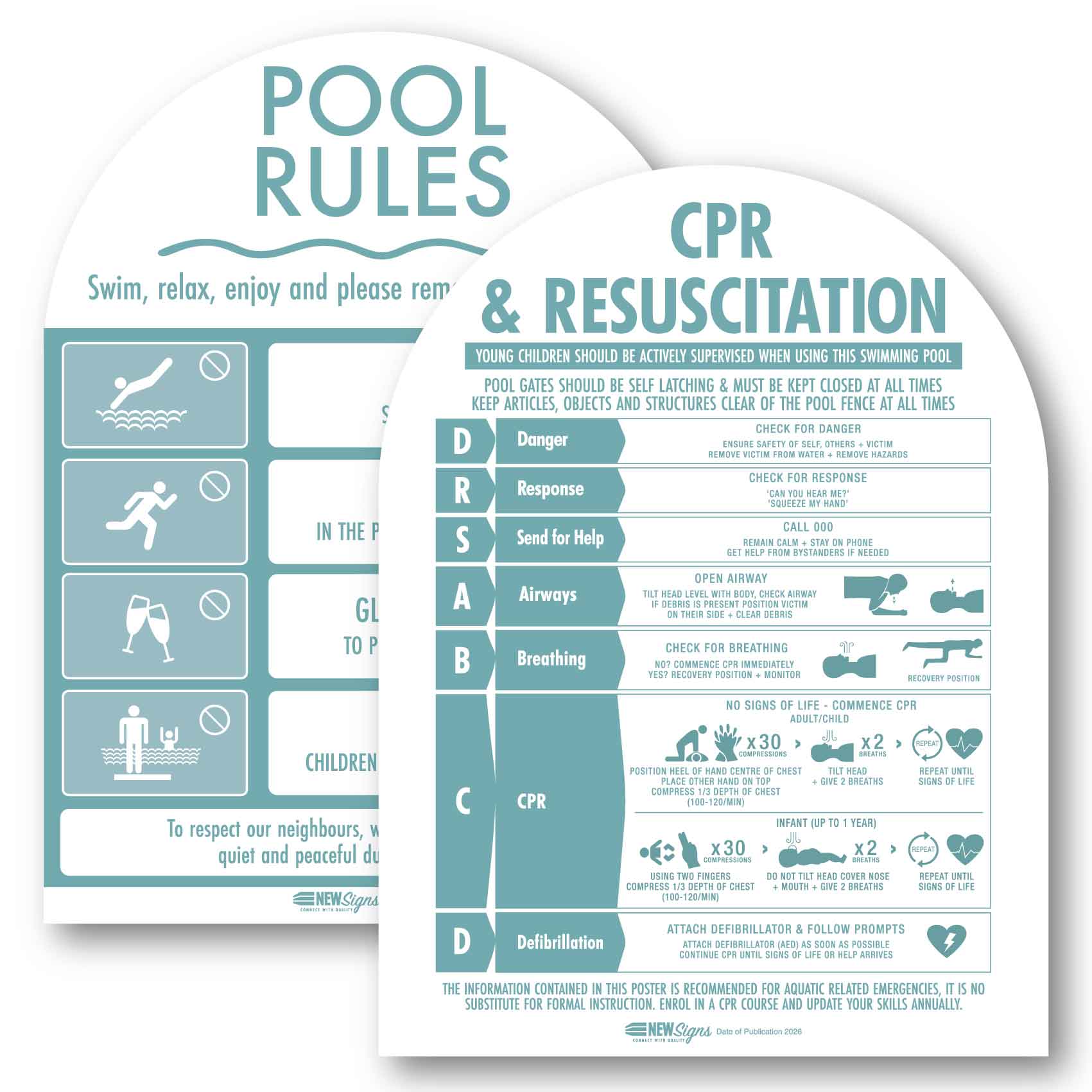 Swimming Pools Signs – New Signs