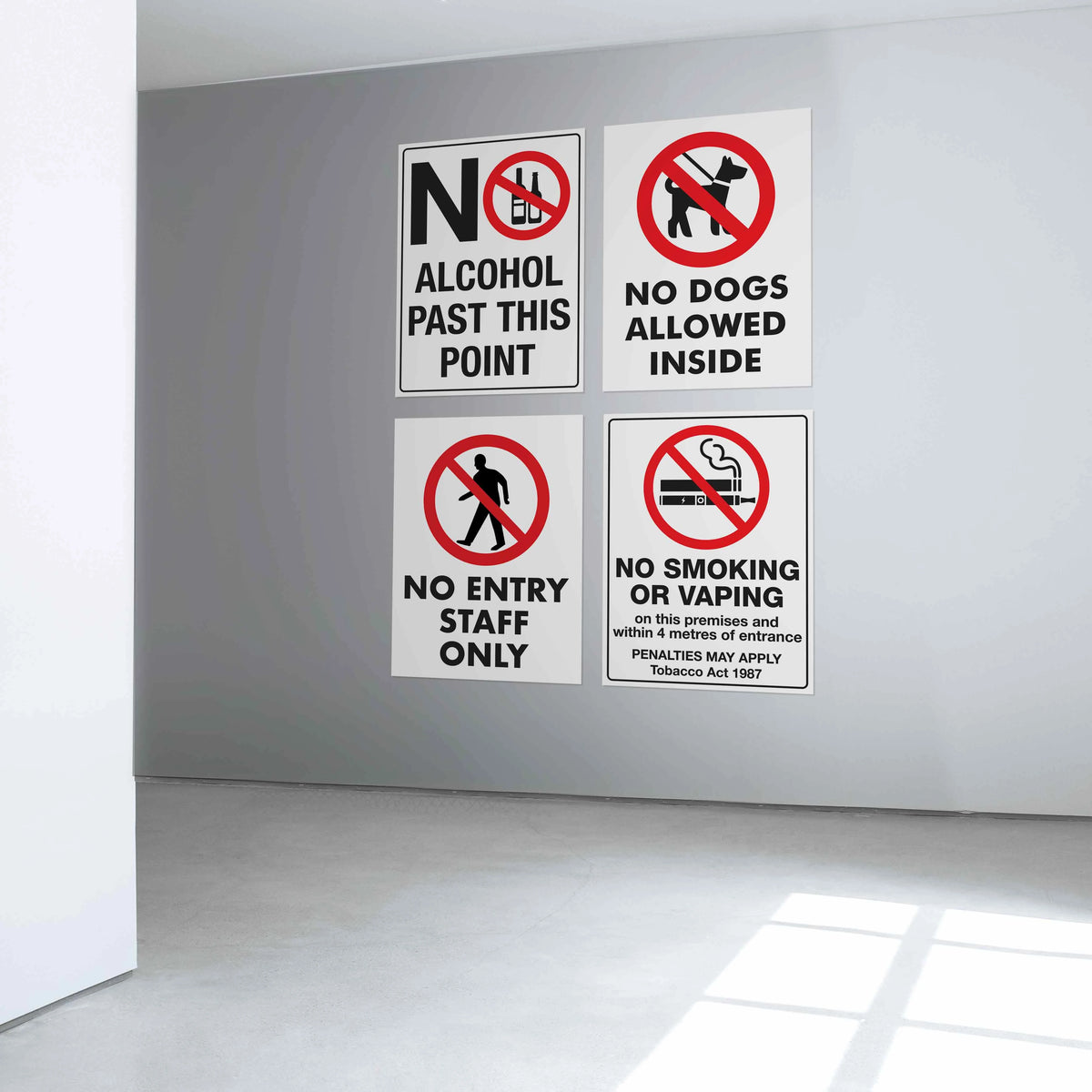 Prohibit Signage Safety Signage – New Signs