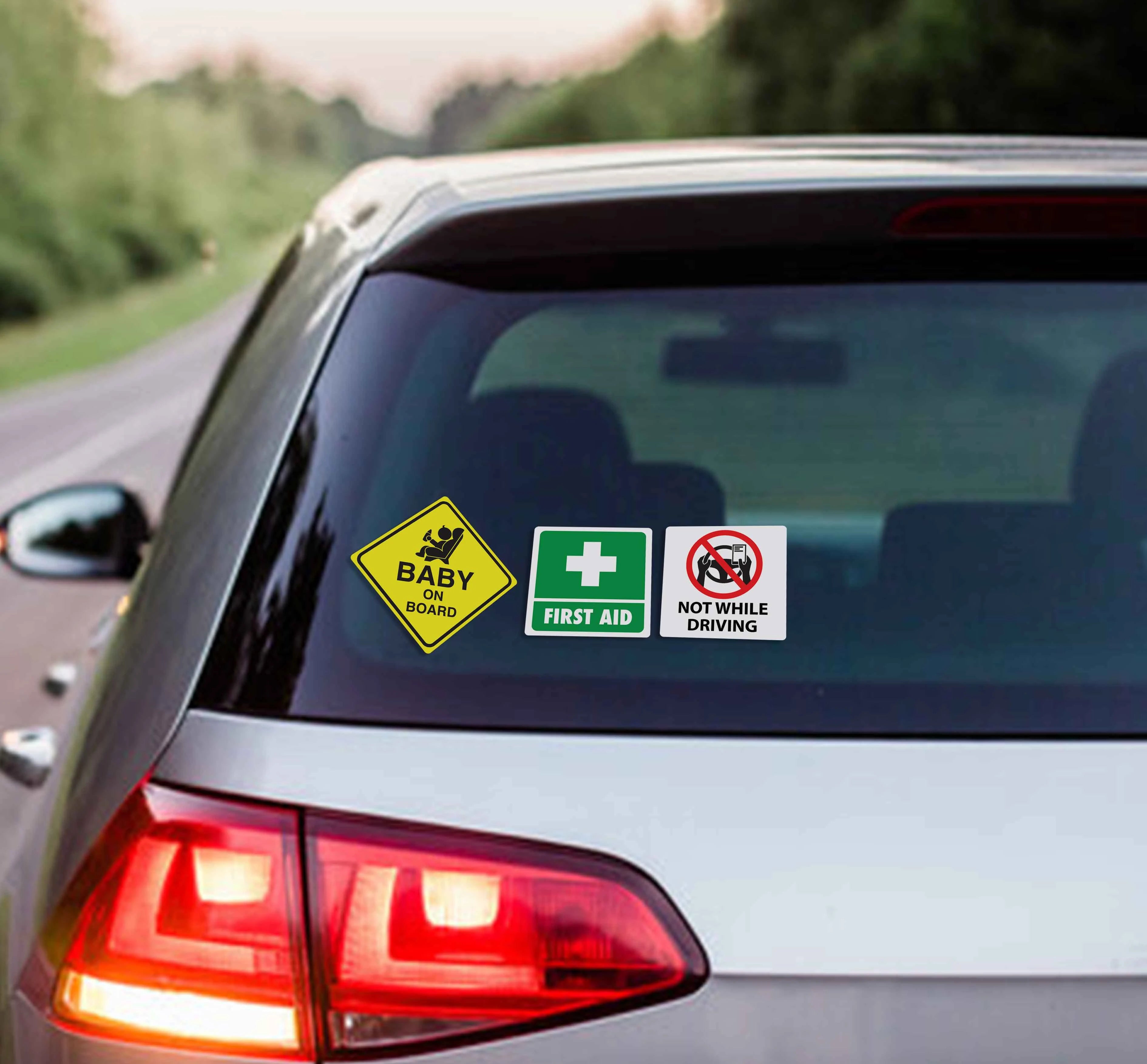 Vehicle Safety Stickers – New Signs