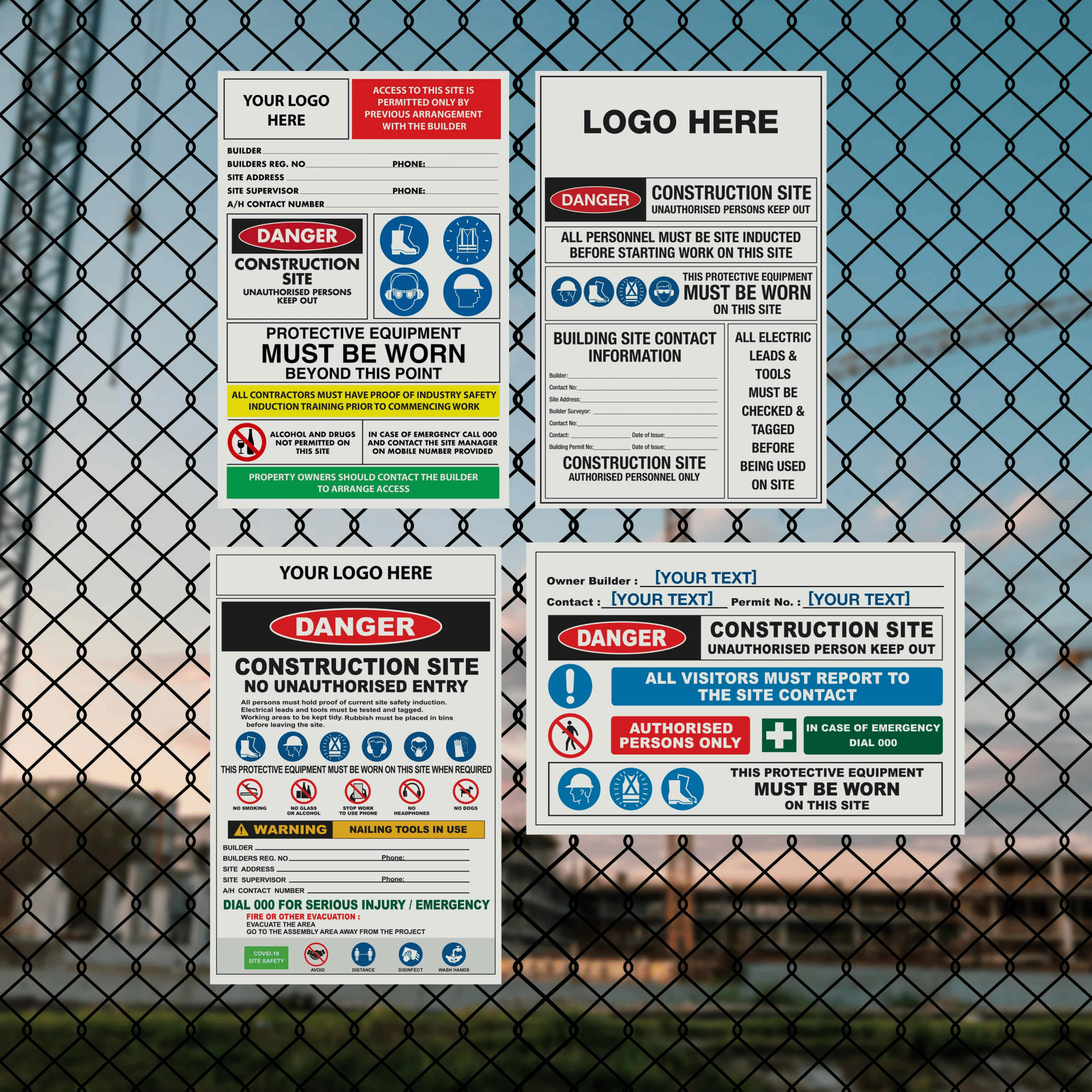 Construction & Building Signs | Builders Site Safety & Work Safe ...
