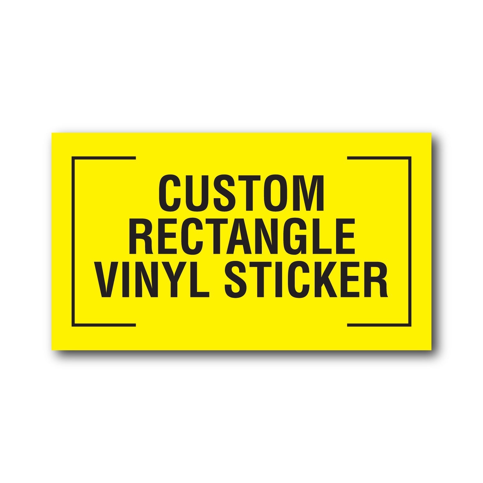 Custom Rectangle Vinyl Sticker – New Signs
