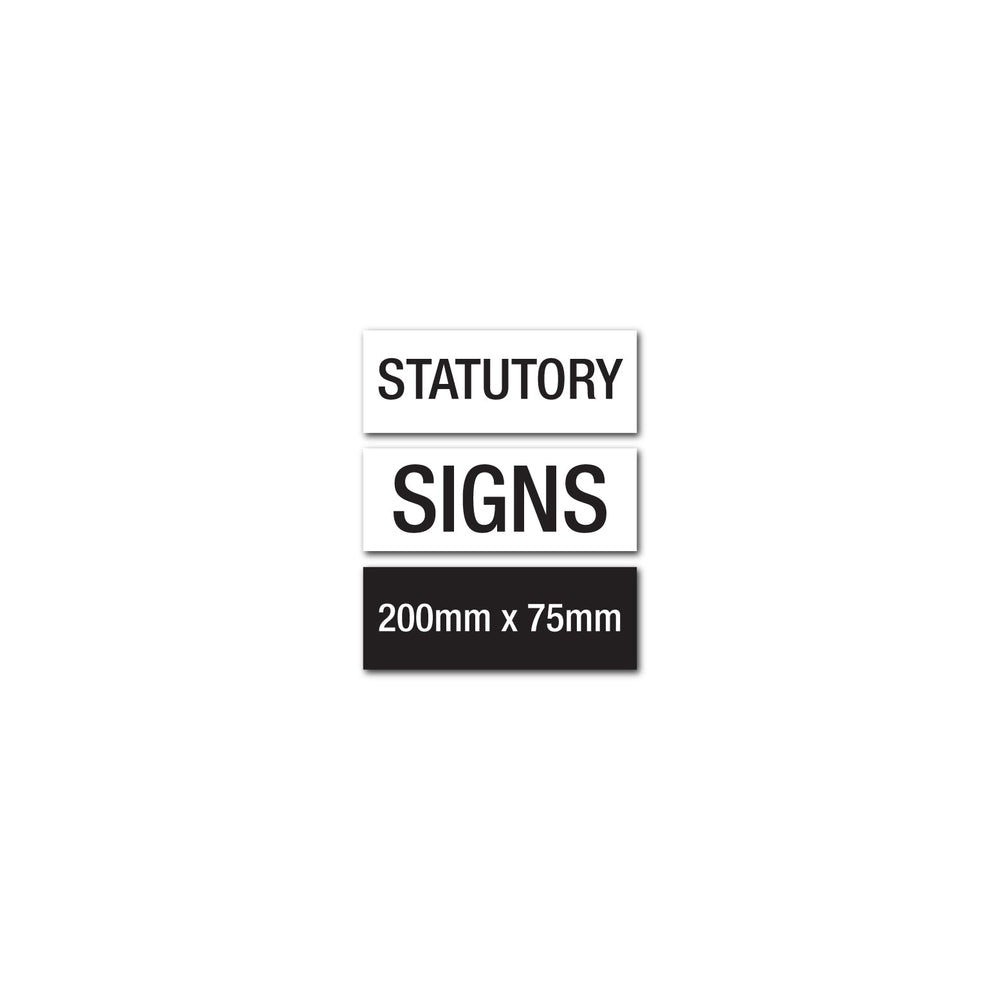 Statutory Signage | Custom Statutory Signage – New Signs