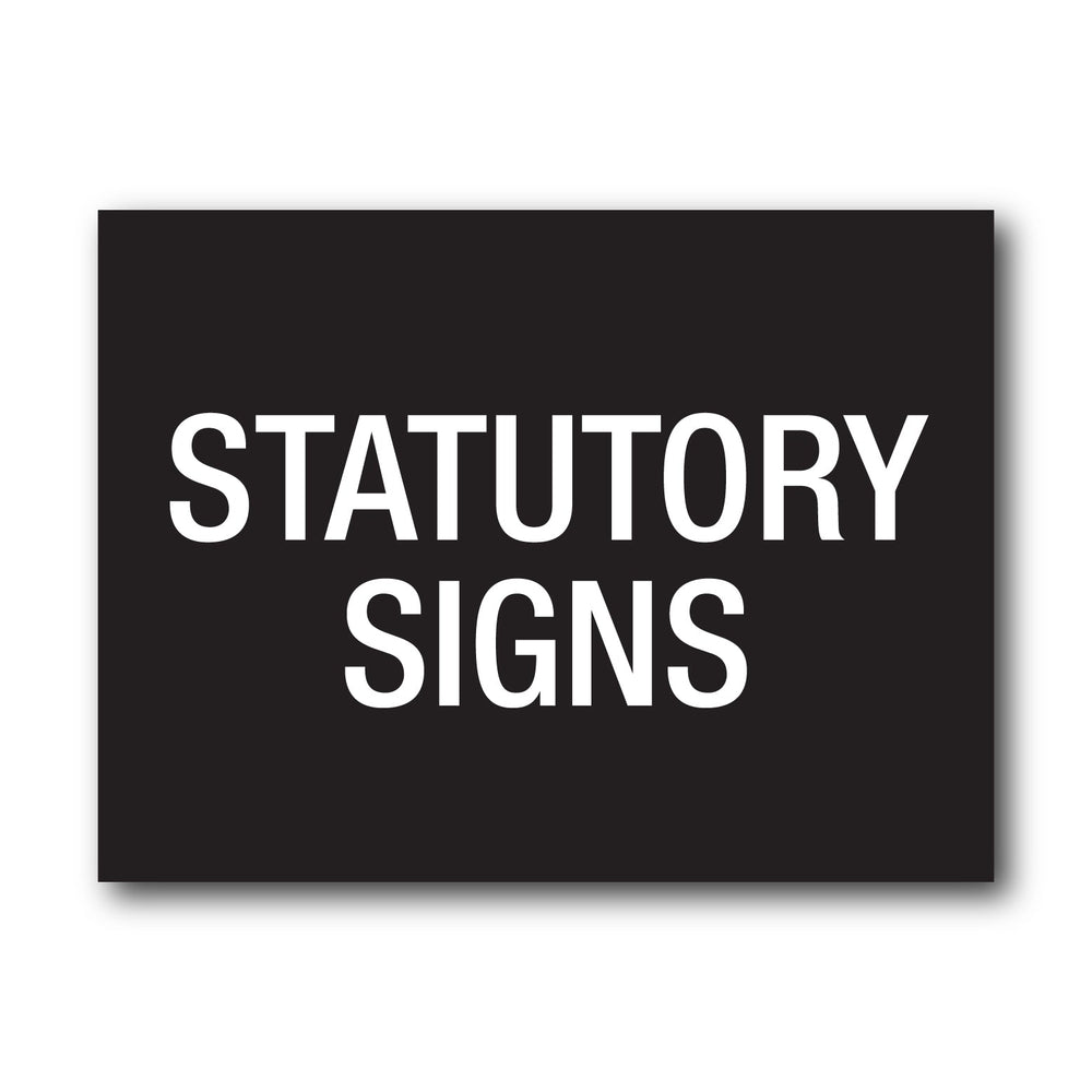 Statutory Signage Collections – New Signs