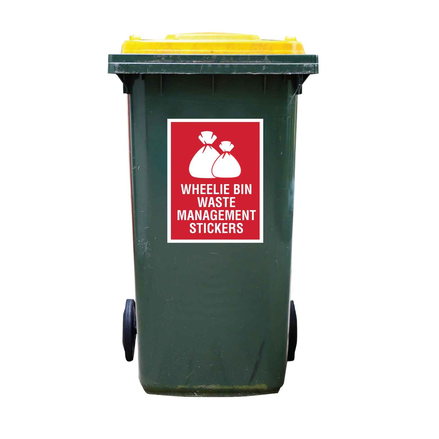 Wheelie Bin Waste Management Stickers - New Signs