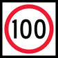 100km Multi Message Traffic Sign