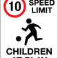 10km Speed Limit Children At Play Wheelie Bin Stickers