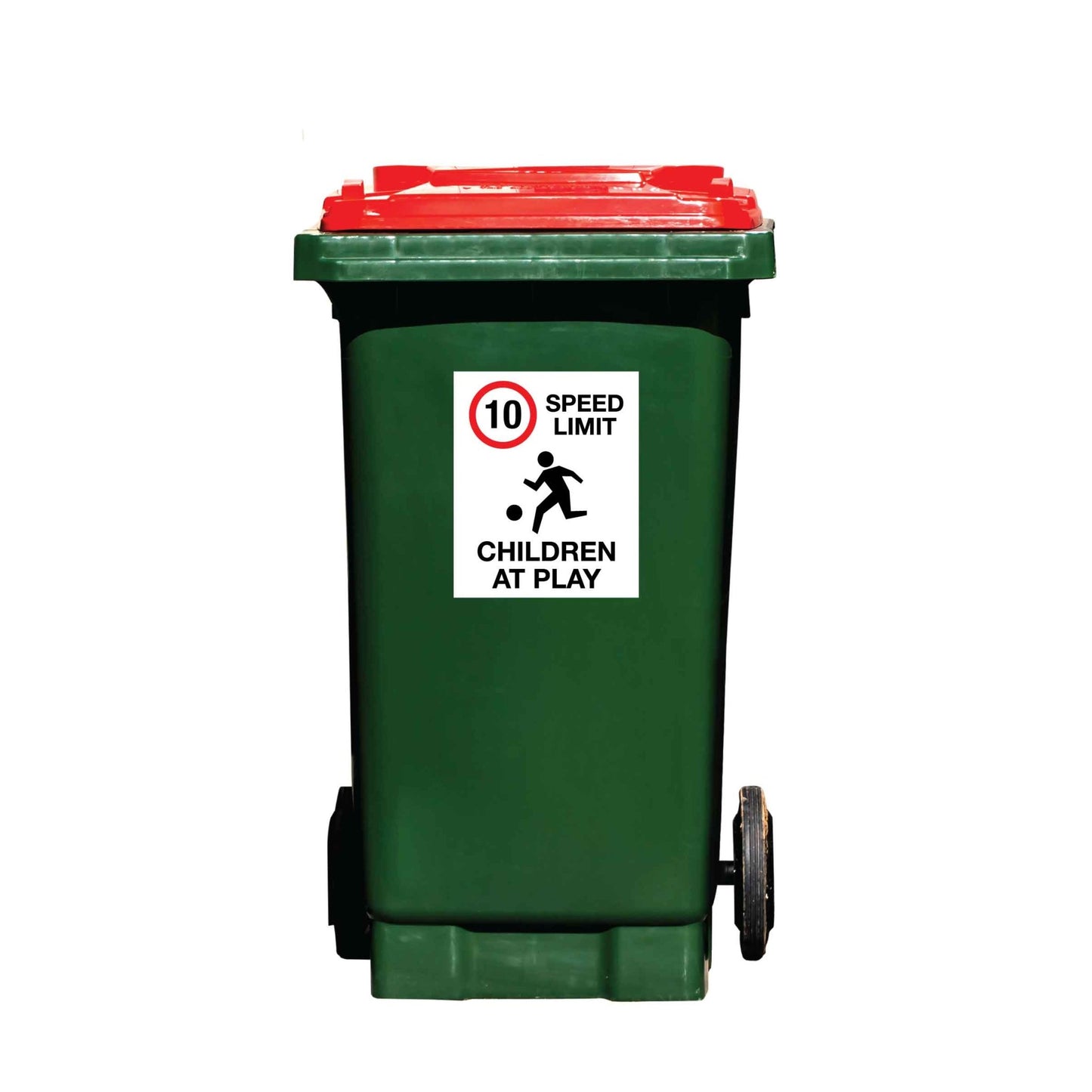 10km Speed Limit Children At Play Wheelie Bin Stickers - New Signs