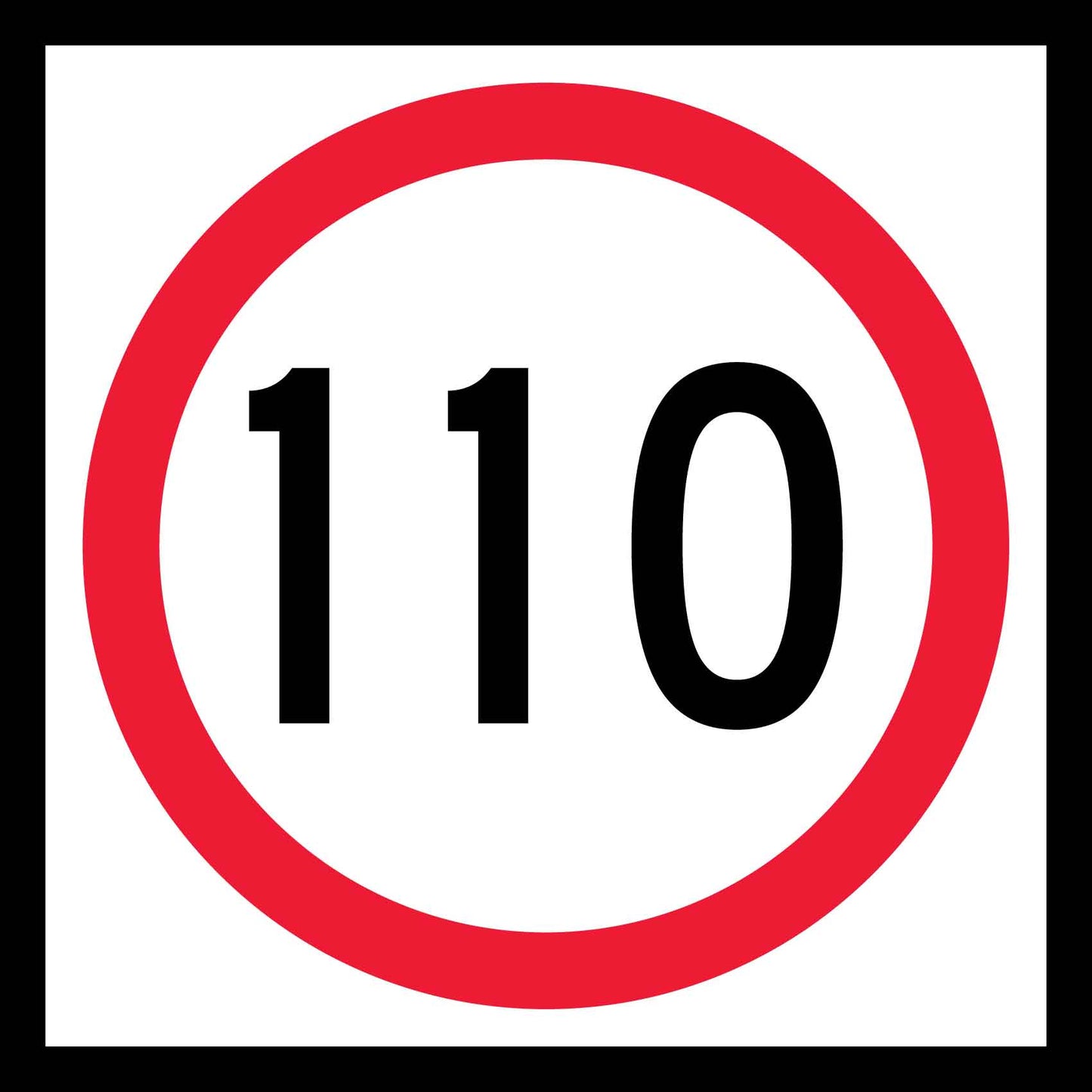 110km Multi Message Traffic Sign