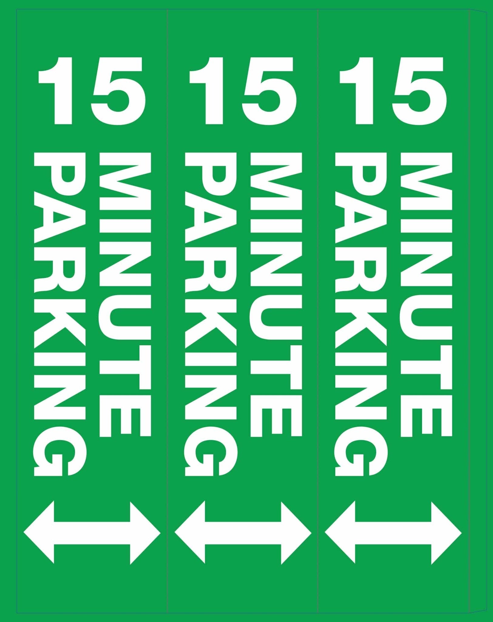 15 Minute Parking - Corflute Bollard Cover - New Signs