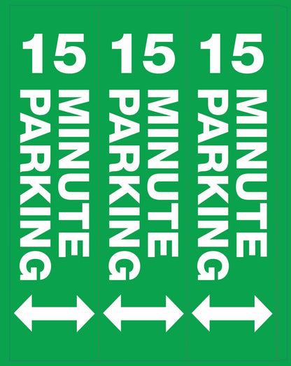 15 Minute Parking - Corflute Bollard Cover - New Signs