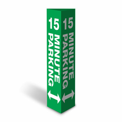 15 Minute Parking - Corflute Bollard Cover - New Signs