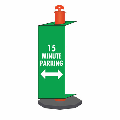 15 Minute Parking - Corflute Bollard Traffic Signs - New Signs