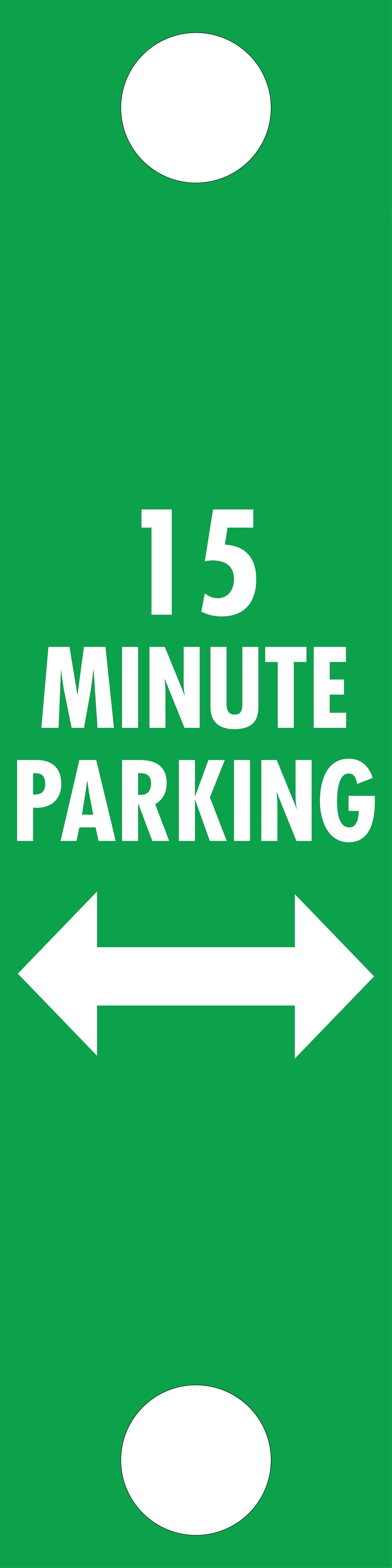 15 Minute Parking - Corflute Bollard Traffic Signs