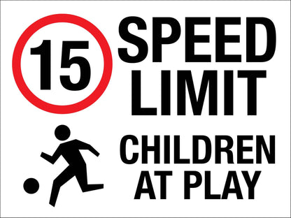 15km Speed Limit Children At Play Large Bin Sticker