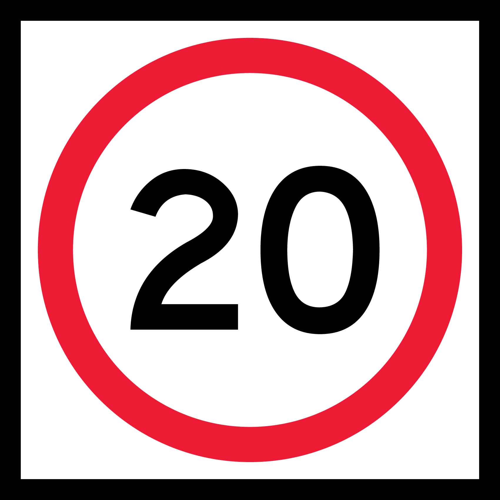 20km Multi Message Traffic Sign - New Signs
